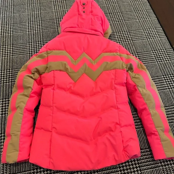 Bogner Vibrant Pink and Tan Ski Jacket - Picture 5 of 6